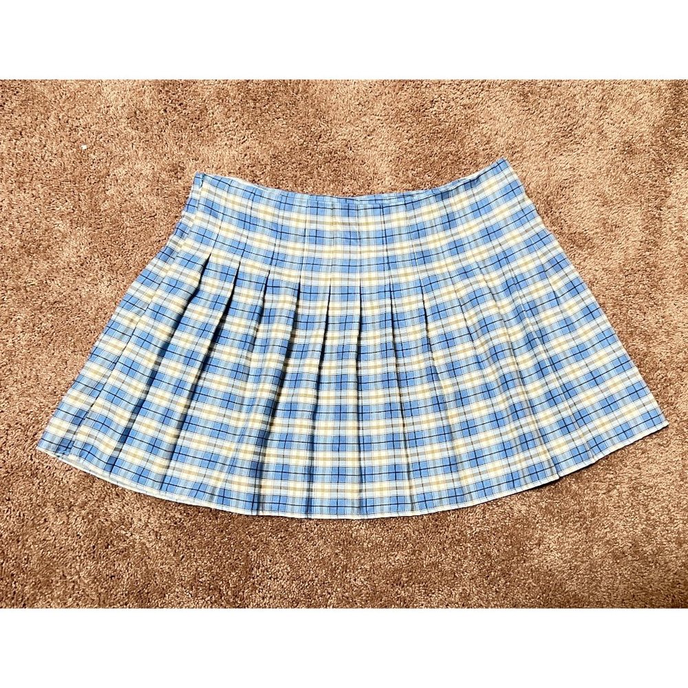 Mini Plaid A-line Skirt